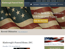 Tablet Screenshot of kimbroughfuneralhome.com